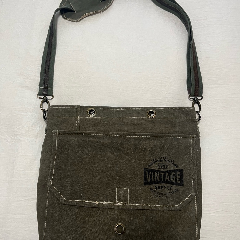 Olive Green Messenger Bag